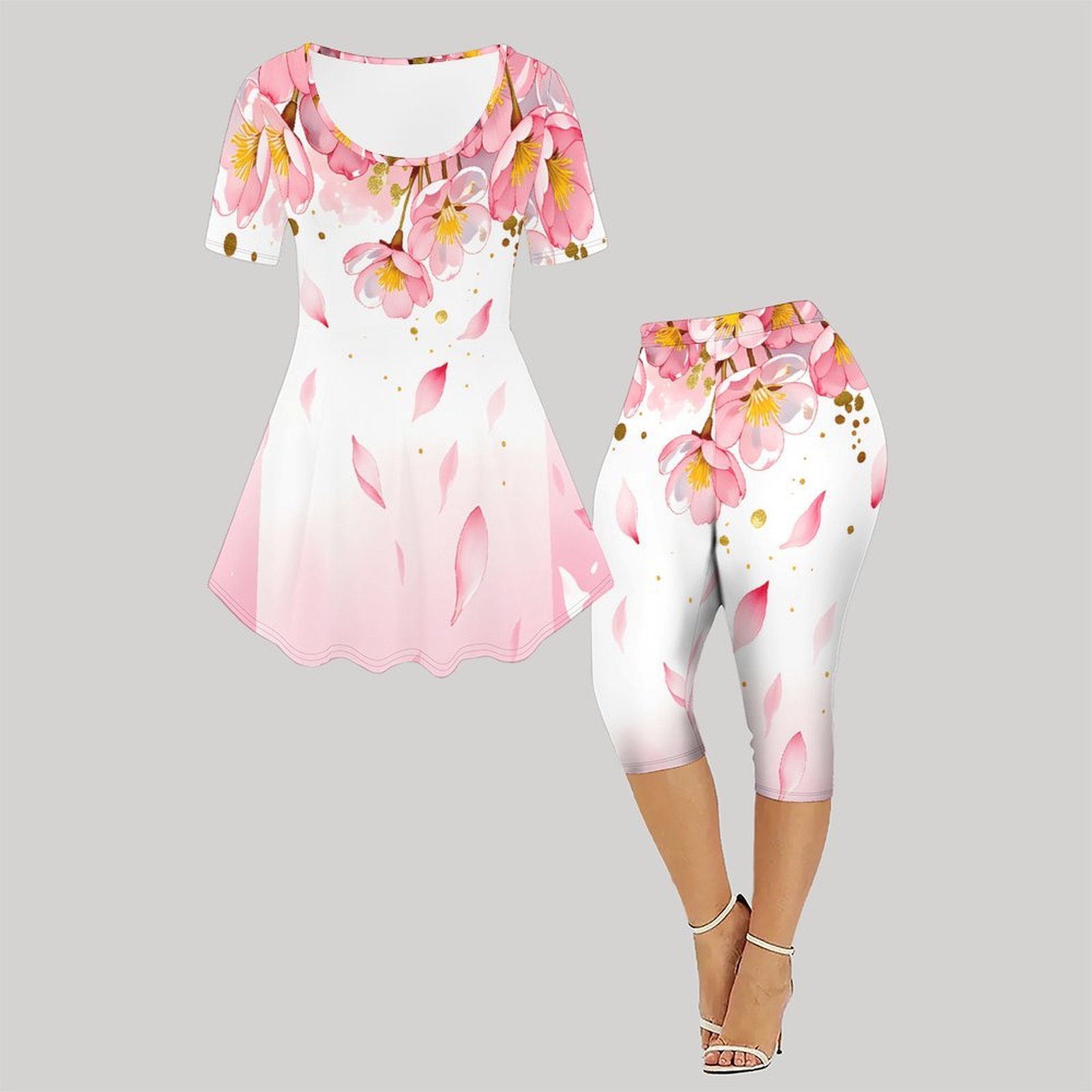 Conjunto Vintage de 2 Peças pa - Romper Floral Print avaliação e preço