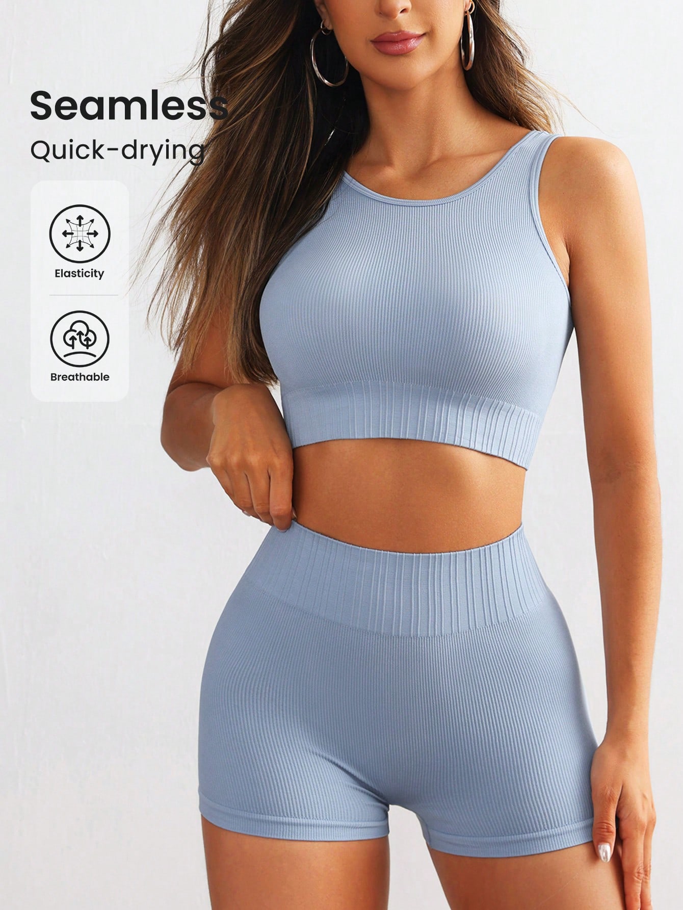 Conjunto de Yoga Sem Costura p - Crop Top Crochet avaliação e preço